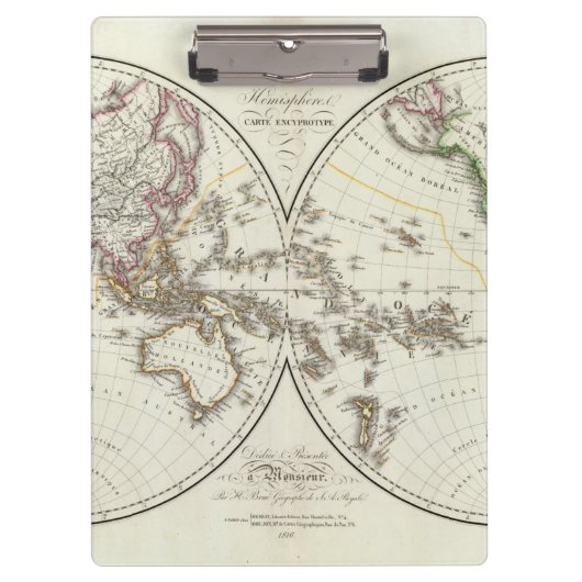 Paris-Atlas-Karte Klemmbrett (Vorderseite)