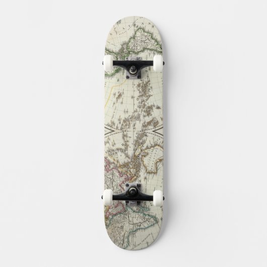Paris-Atlas-Karte Skateboard (Vorderseite)