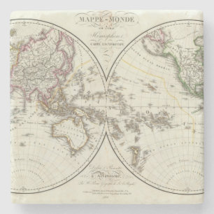 Paris-Atlas-Karte Steinuntersetzer