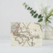 Paris Atlas Map Postkarte (Stehend Vorderseite)