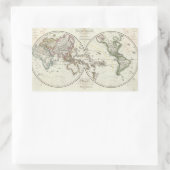 Paris Atlas Map Rechteckiger Aufkleber (Tasche)