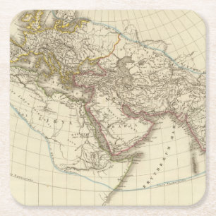 Paris-Atlaskarte Rechteckiger Pappuntersetzer