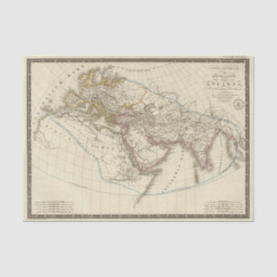 Paris-Atlaskarte Seidenpapier