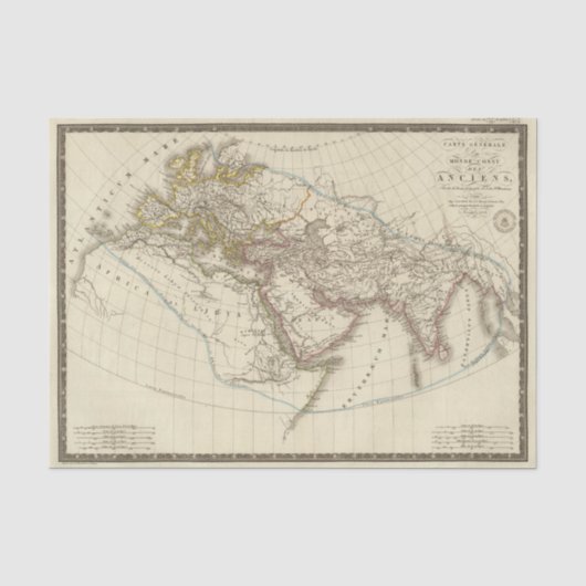 Paris-Atlaskarte Seidenpapier (Vorderseite)