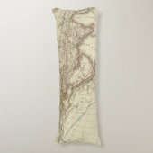 Paris-Atlaskarte Seitenschläferkissen (Vorderseite Vertikal)