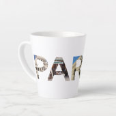Paris Attraktionen gesehen Thru Briefe von Word Pa Milchtasse (Linke Ecke)