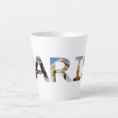 Paris Attraktionen gesehen Thru Briefe von Word Pa Milchtasse (Vorderseite)