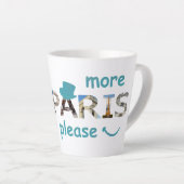 Paris Attraktionen Mehr Paris Bitte blauer Glitzer Milchtasse (Rechte Ecke)