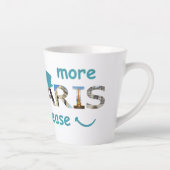 Paris Attraktionen Mehr Paris Bitte blauer Glitzer Milchtasse (Rechts)