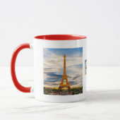 Paris Attraktionen Mehr Paris Bitte blauer Glitzer Tasse (Links)