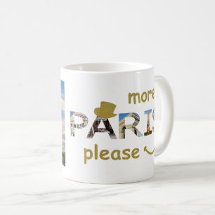 Paris Attraktionen Mehr Paris Bitte Golden Glitzer Kaffeetasse