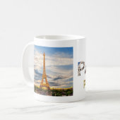 Paris Attraktionen Mehr Paris Bitte Golden Glitzer Kaffeetasse (Vorderseite Links)