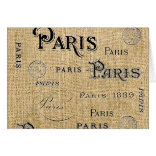 Paris auf Burlap