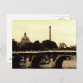 Paris auf dem Platz Postkarte (Vorne/Hinten)