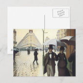 Paris, auf einer Postkarte am Regentag (Vorne/Hinten)