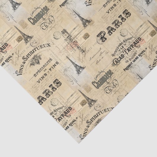 Paris-Aufkleber-Collagen-französisches Seidenpapier (Ausschnitt)