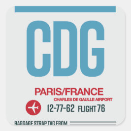 Paris - Aufkleber für das Travel Tag
