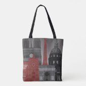 Paris-Aufzüge bis zum Nacht - Rot Tasche (Rückseite)