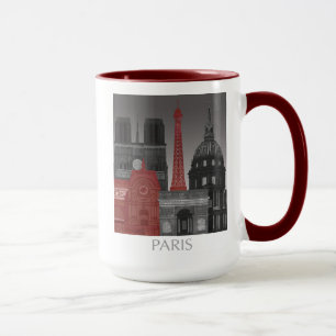 Paris-Aufzüge bis zum Nacht - Rot Tasse