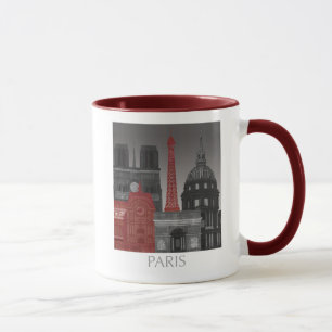 Paris-Aufzüge bis zum Nacht - Rot Tasse