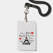 Paris Ausweis (Vorderseite mit Lanyard)
