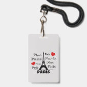 Paris Ausweis (Rückseite mit Lanyard)