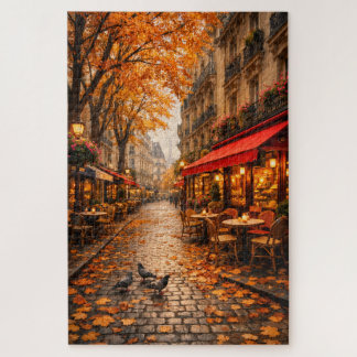 Paris Autumn Café Street – Warm Fall Puzzle