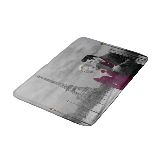 Paris B&W 2 Badematte (Schrägansicht)