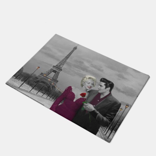 Paris B&W 2 Fußmatte (Schrägansicht)