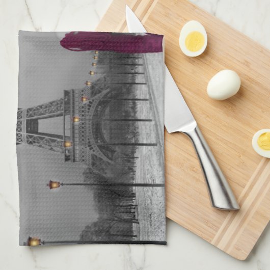 Paris B&W 2 Handtuch (Viertel Falte)