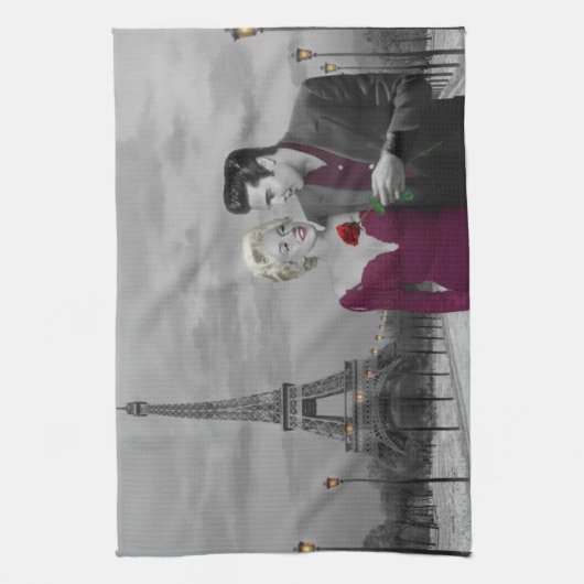 Paris B&W 2 Handtuch (Vertikal)