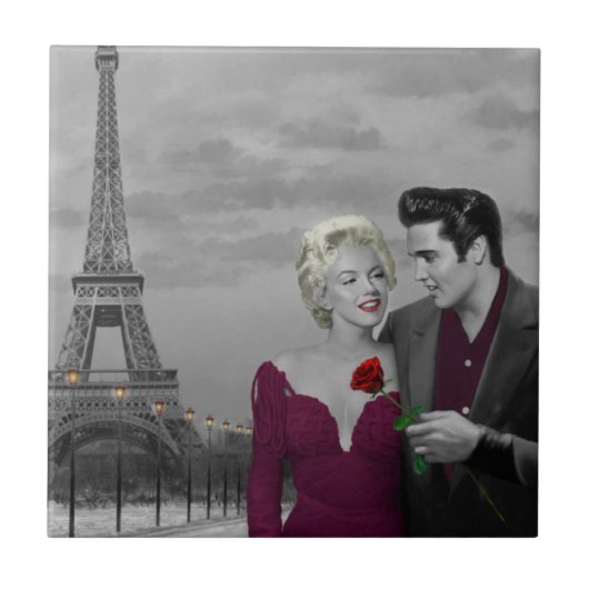 Paris B&W Fliese (Vorderseite)