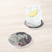 Paris B&W Sandstein Untersetzer (Seite)