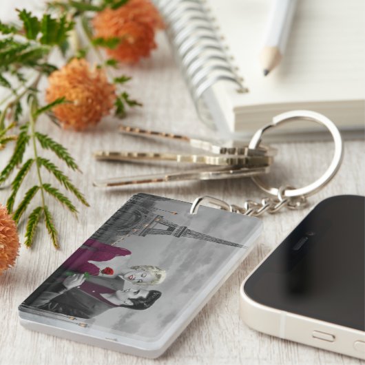 Paris B&W Schlüsselanhänger (Vorderseite rechts)