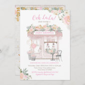 Paris Baby Dusche Einladung (Vorne/Hinten)