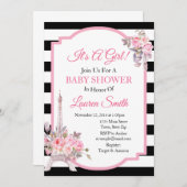 Paris Baby Dusche Einladung Eiffelturm (Vorne/Hinten)