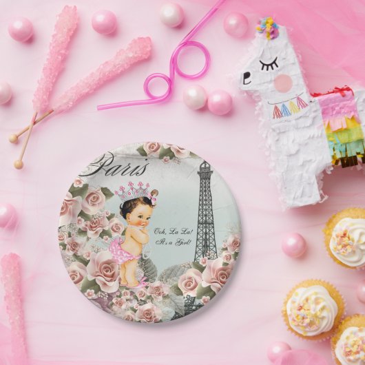 Paris Baby Dusche Pappteller (Party)