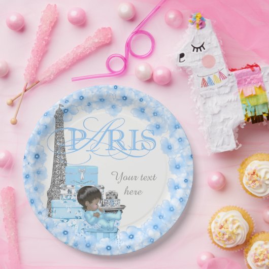 Paris Baby Duschpapier Teller Ethnic Boy Baby (Party)