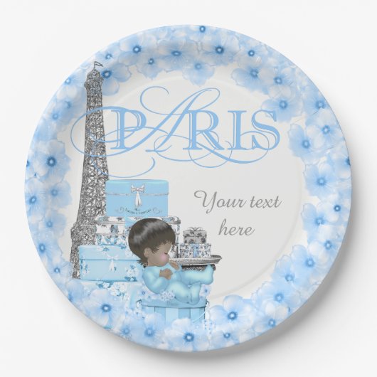 Paris Baby Duschpapier Teller Ethnic Boy Baby (Vorderseite)