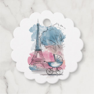 Paris-Baby-Party Eiffelturm geschlechtsneutral Geschenkanhänger