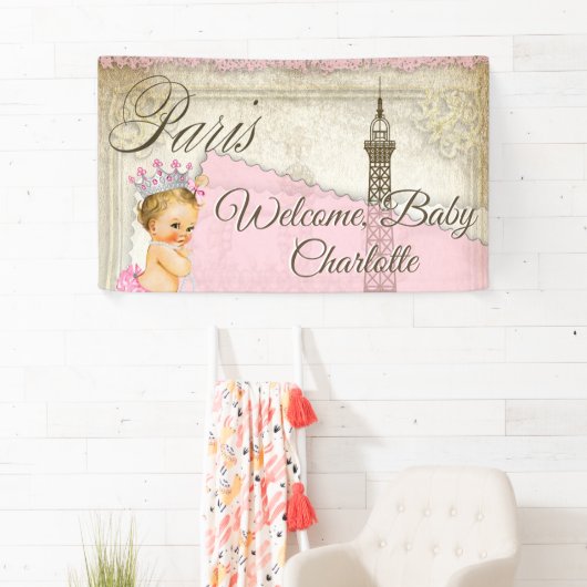 Paris Baby Shower Banner (Insitu)