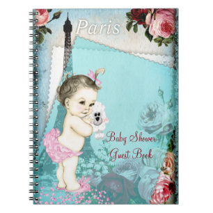 Paris-Baby-Shower-Gästebuch Notizblock