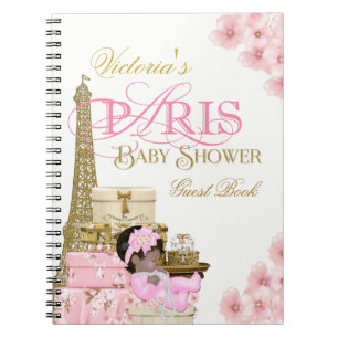 Paris-Baby-Shower-Gästebuch Notizblock