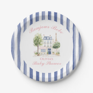 Paris Baby Shower Pariser Café Teeparty Pappteller