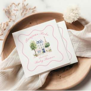 Paris Baby Shower Pariser Café Teeparty Serviette