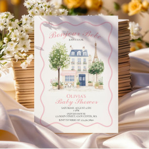 Paris Baby Shower Parisian Café Teeparty Einladung