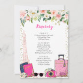 Paris Bachelorette Weekend Frankreich Einladung (Rückseite)