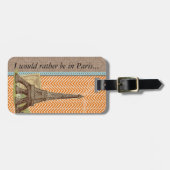 Paris Bag Gepäck Tag Gepäckanhänger (Vorderseite horizontal)