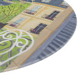 Paris Balcony Breakfast Cat Eiffel Tower  Schneidebrett (Ecke)