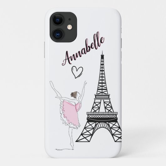 Paris Ballerina und der Eiffelturm Case-Mate iPhone Hülle (Rückseite)